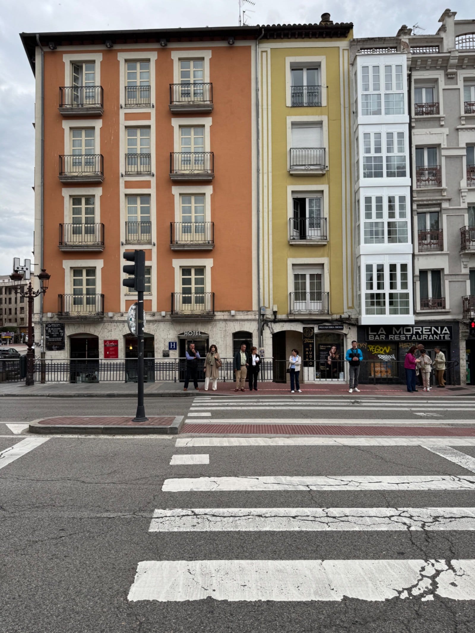 Colorful historic buildings in central Burgos