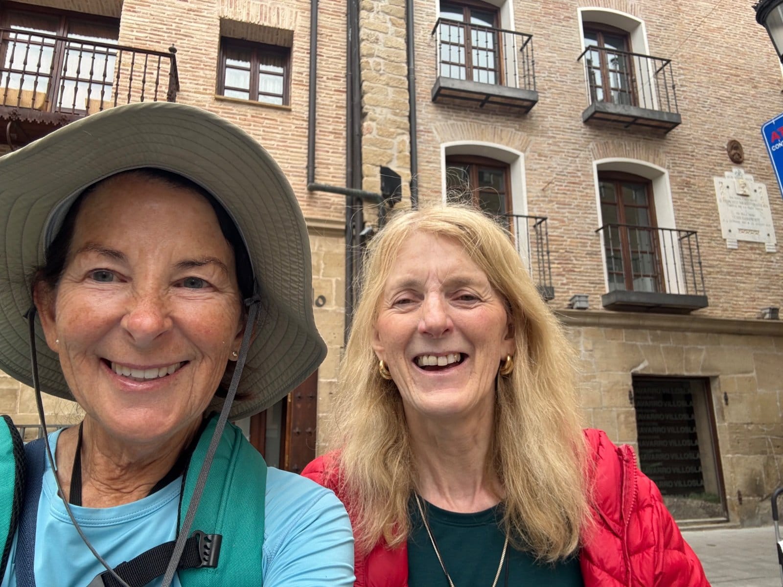 Shelley and Liz in Logroño's historic center
