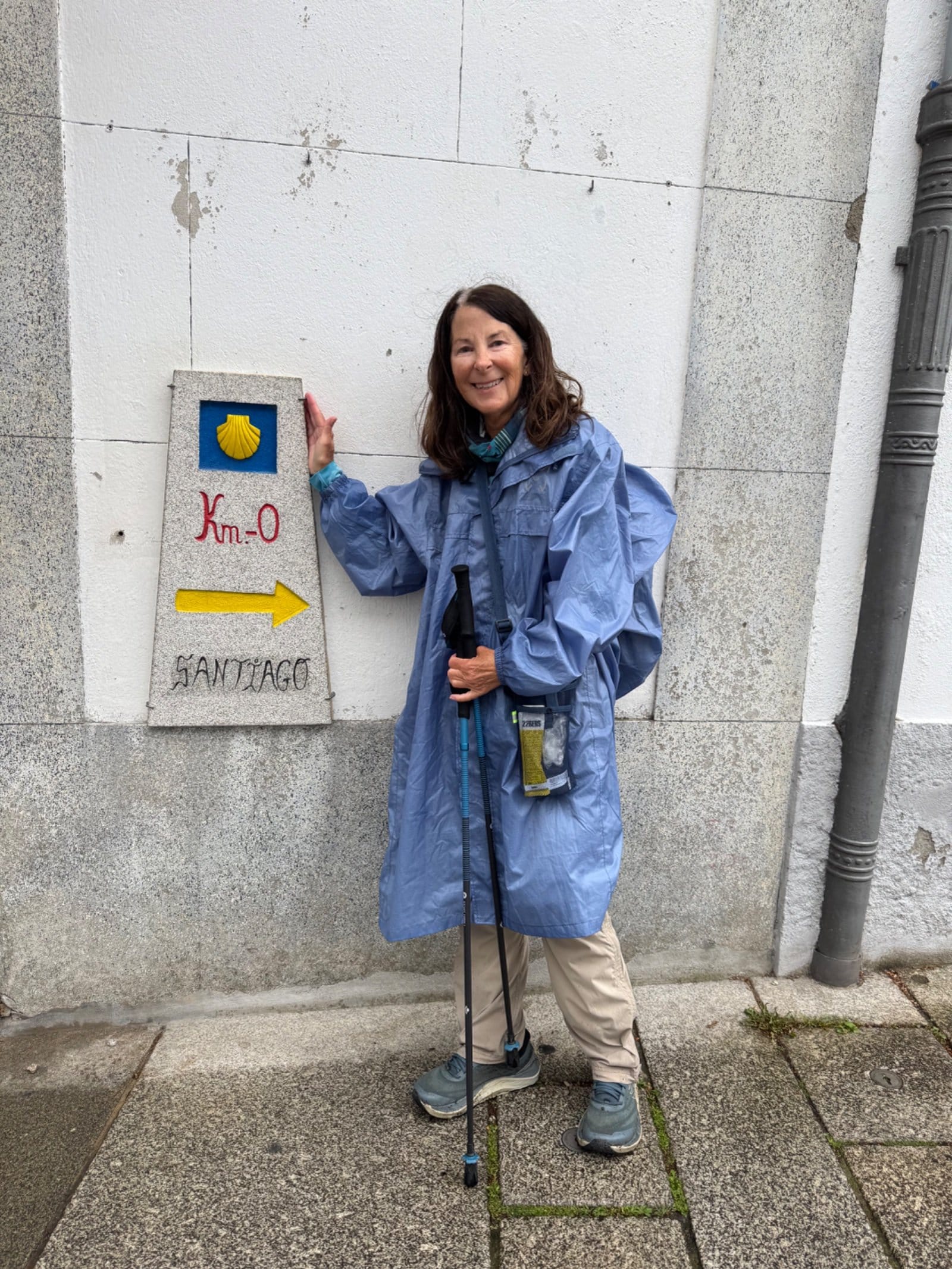 Km-0 Camino marker in Santiago