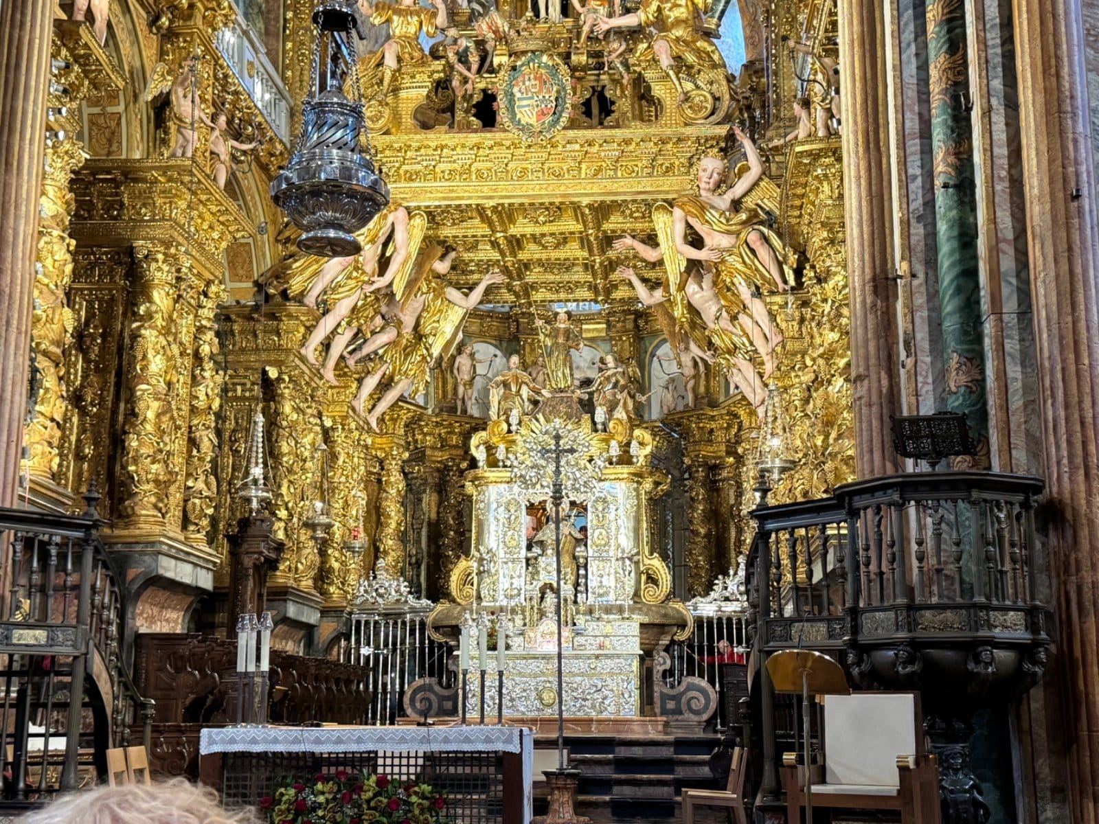 Golden altar of Santiago Cathedral