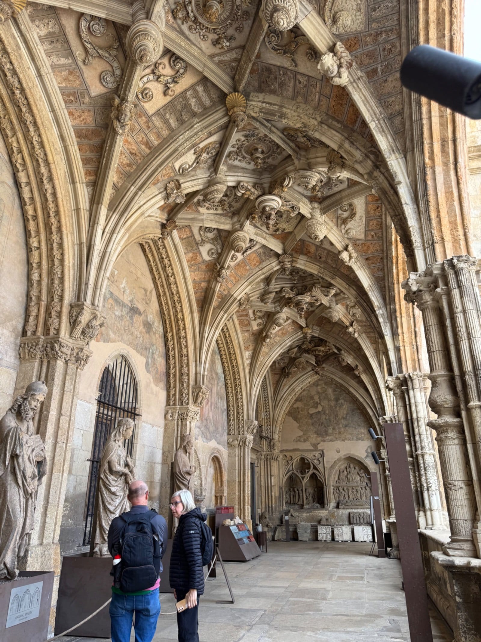 Cathedral museum vaulted ceiling with visitors