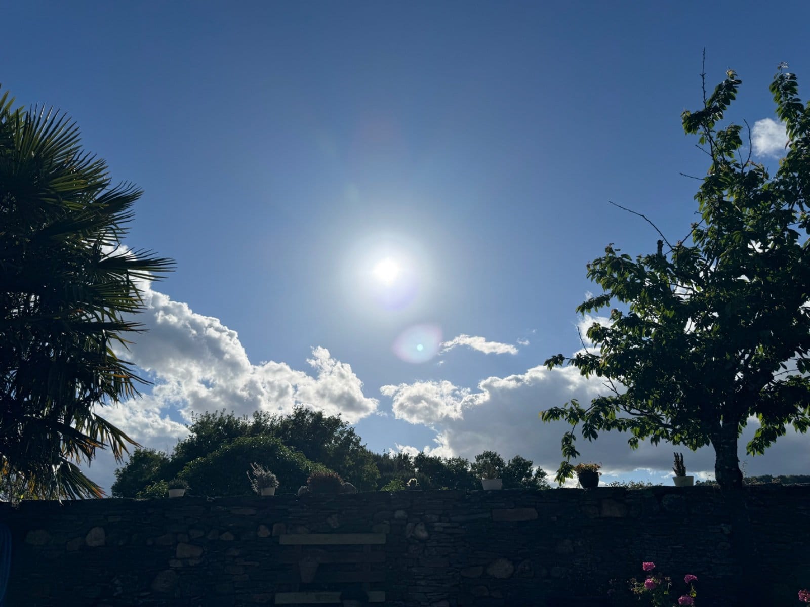 Clear sunny skies along the Camino route