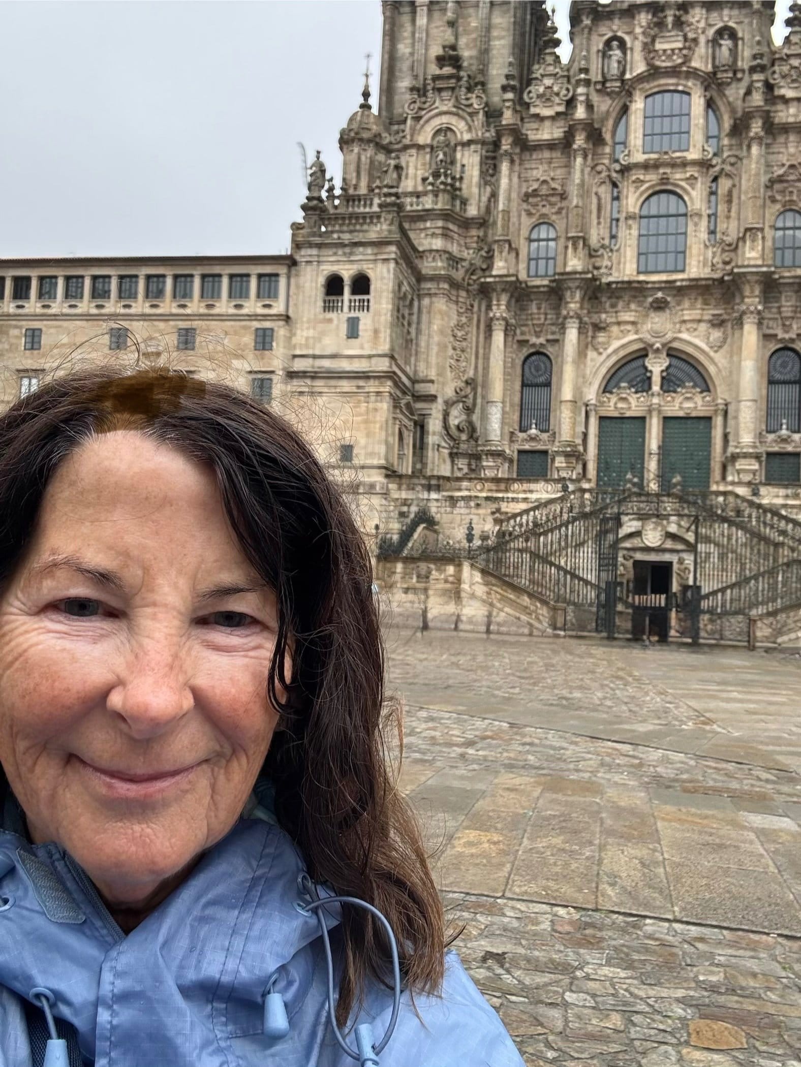 First view of Santiago Cathedral facade