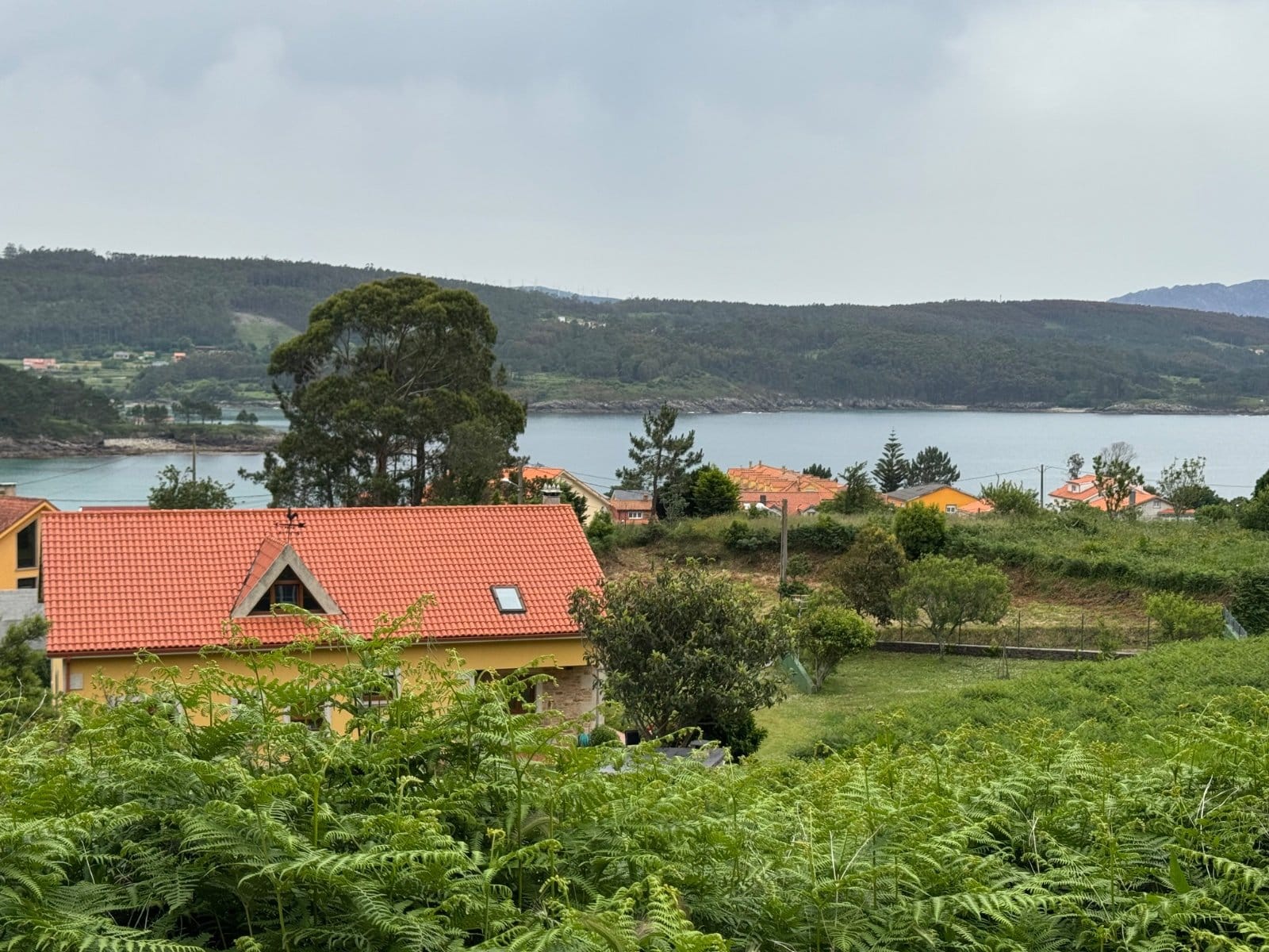 Coastal houses near Finisterre with ocean views